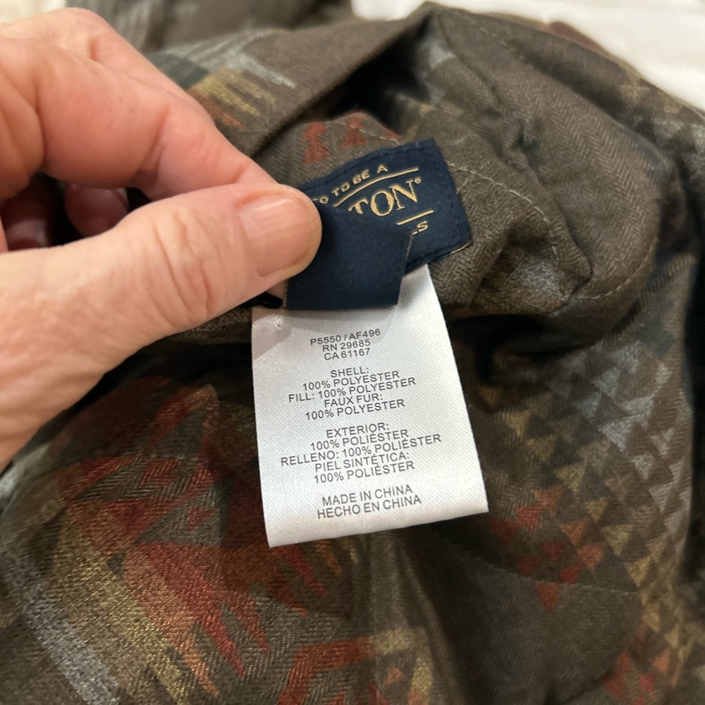 PENDLETON Reversible Fur Lined Coat Southwestern … - image 6